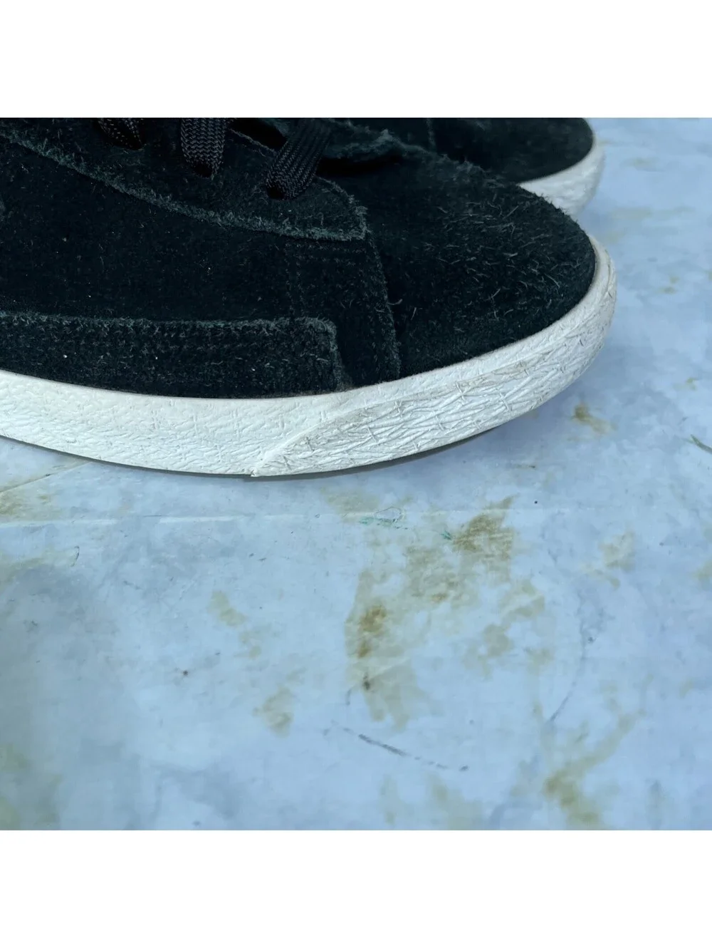 Nike Blazer Mid Premium Womens Size 8.5 Shoes Black White Suede Athletic Sneaker